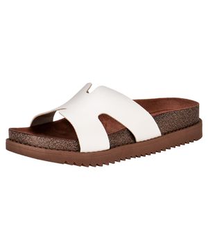 Tamanco Feminino Flat Moleca 5500100 MARFIM