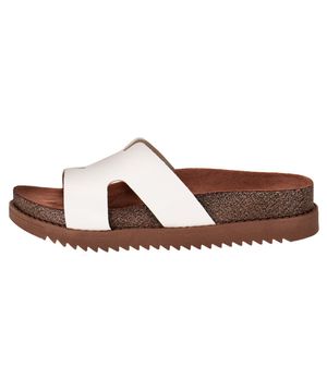 Tamanco Feminino Flat Moleca 5500100 MARFIM