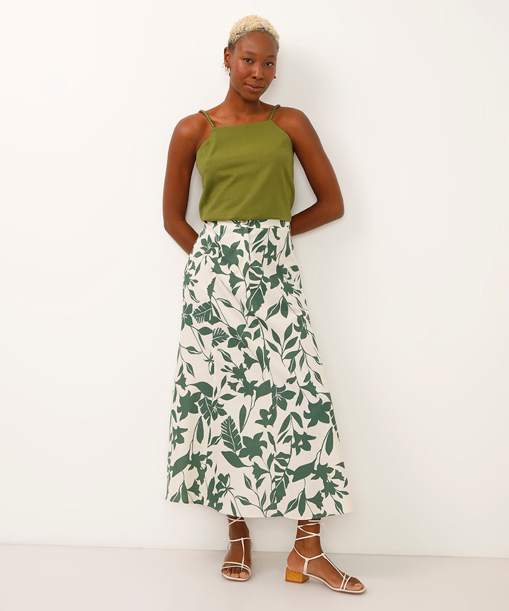 regata halterneck alça fina verde