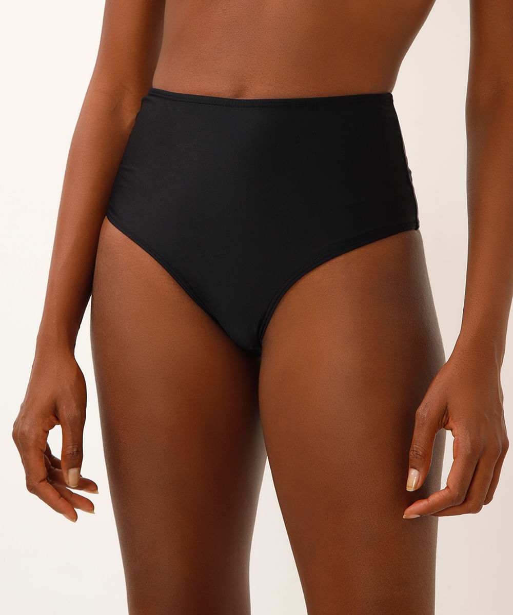 Biquíni Calcinha Hot Pant com Proteção UV50+ Preto