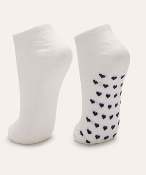 kit de duas meias cano baixo multicor
