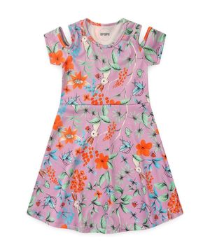 Vestido Infantil - Jardim - Lilás