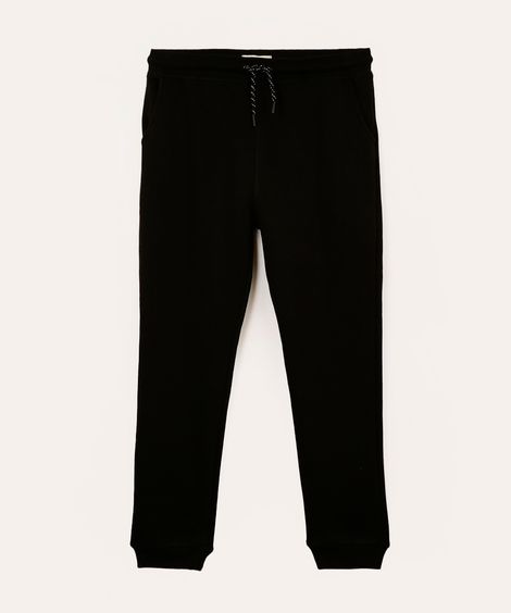 calça de moletom juvenil jogger preto