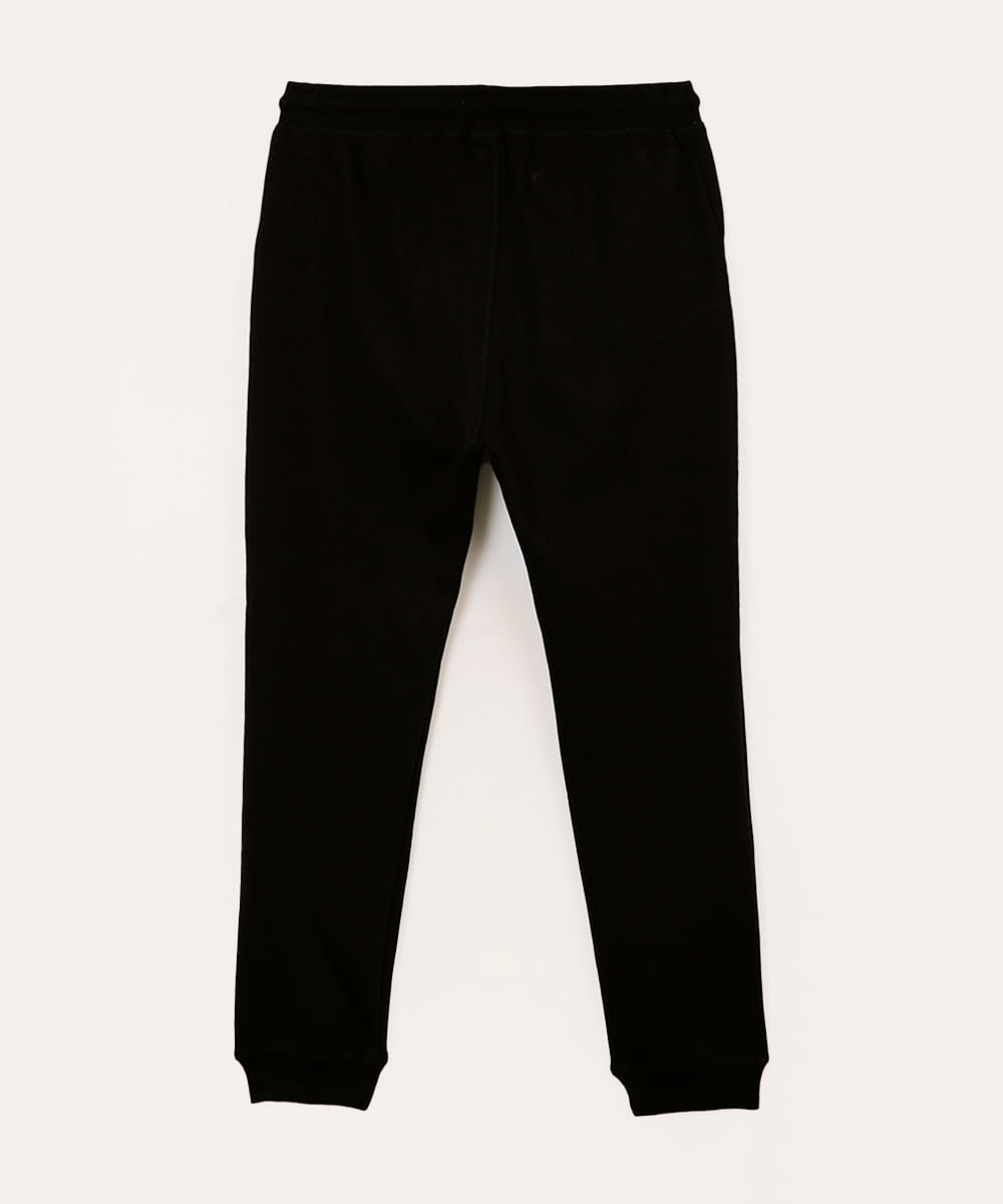 calça de moletom juvenil jogger preto