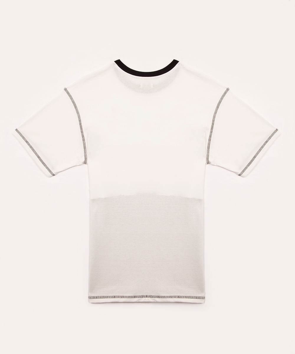 camiseta juvenil de algodão be original off white
