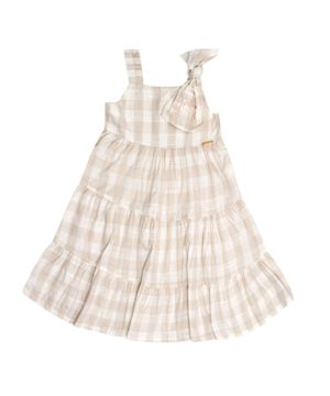 Vestido Primeiros Passos  Menina - Xadrez Off White - 50617-1315