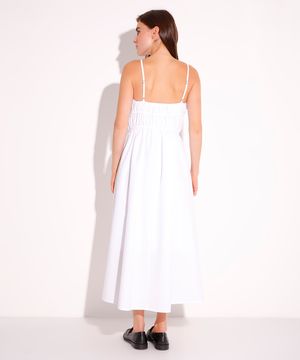 vestido alça fina mindset branco