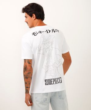 camiseta de algodão one piece off white