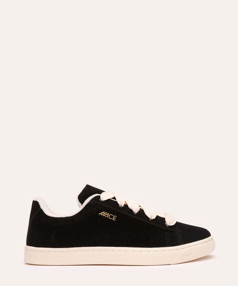 tênis casual suede esportivo preto