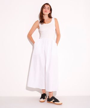 vestido midi mindset off white