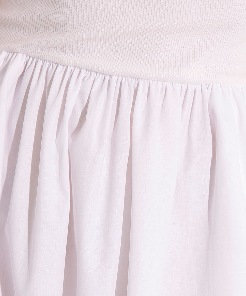 vestido midi mindset off white