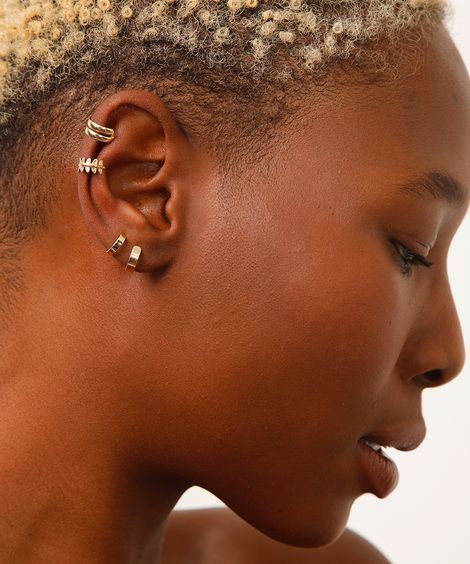 kit de 4 earcuffs dourado