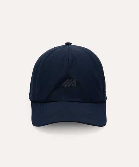 boné de poliamida com ajustador esportivo azul marinho