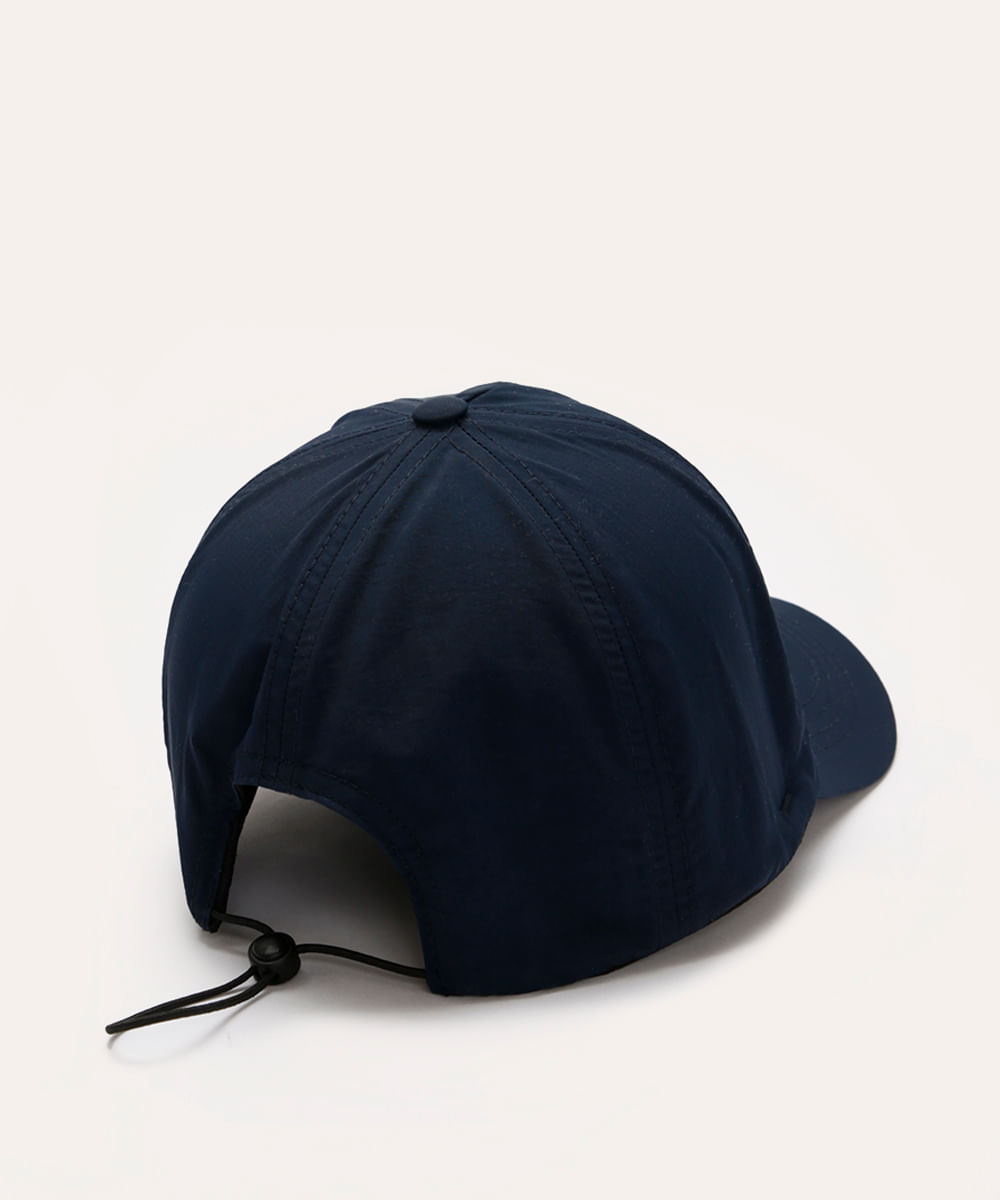 boné de poliamida com ajustador esportivo azul marinho