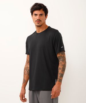 camiseta básica manga curta esportiva ace preto