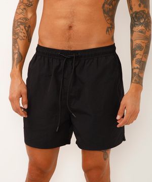 short curto com cordão preto