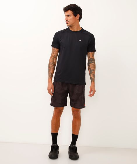 Bermuda Masculina Esportiva Estampada Camuflada com Cordão Para Amarrar Chumbo
