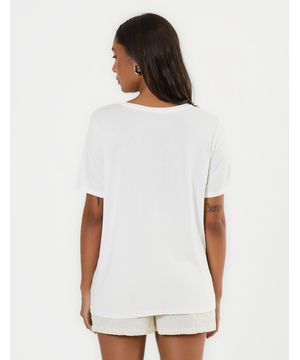 T-Shirt Bordado - Off White