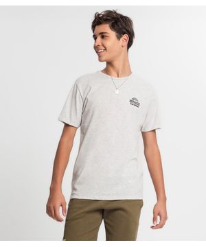 Camiseta Juvenil Masculina Space Minty Cinza