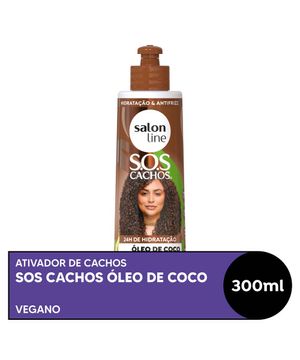 Salon Line Ativador de Cachos SOS Cachos - Óleo de Coco Hidratação Absoluta