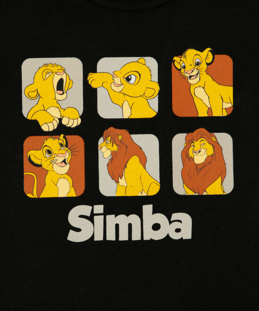 conjunto infantil curto simba preto