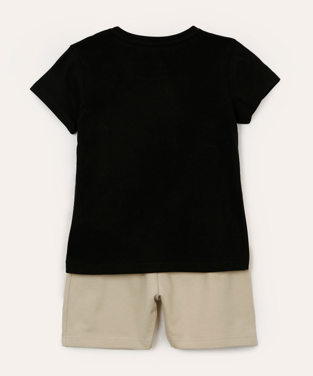 conjunto infantil curto simba preto