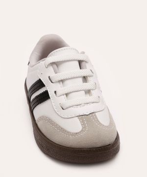 tênis casual infantil com recortes ace branco