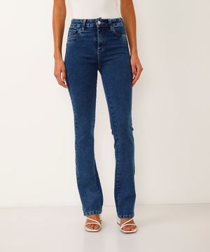 calça jeans flare sawary jeans médio