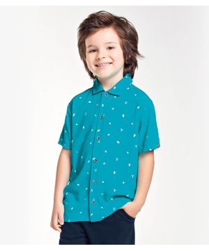 Camisa Infantil Masculina Trick Nick Azul