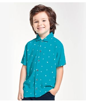 Camisa Infantil Masculina Trick Nick Azul