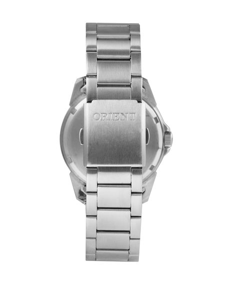 relógio orient mbss1154a-d2sx analógico com calendário prateado