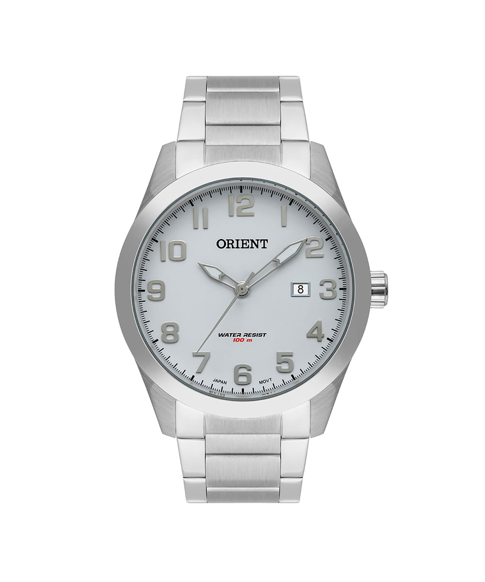 relógio orient mbss1360-b2sx analógico prateado