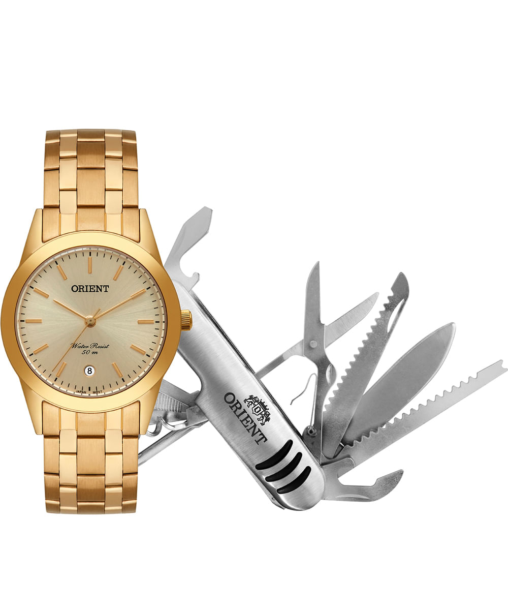 relógio orient mgss1179-k297c1kx analógico dourado