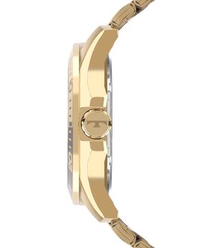 relógio technos 2117lfo1p analógico dourado