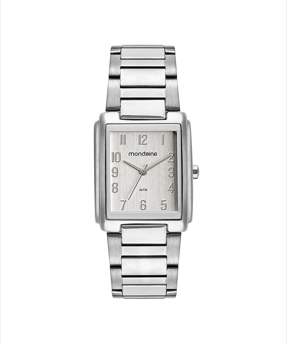 relógio mondaine 32520l0mvne2 analógico prateado