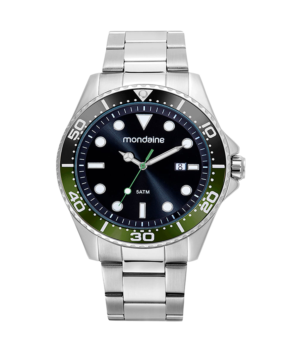 relógio mondaine 32507g0mvne1 analógico prateado