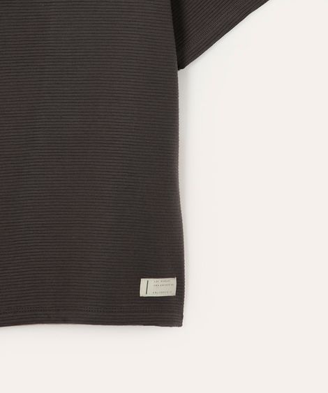camiseta de algodão infantil texturizada cinza