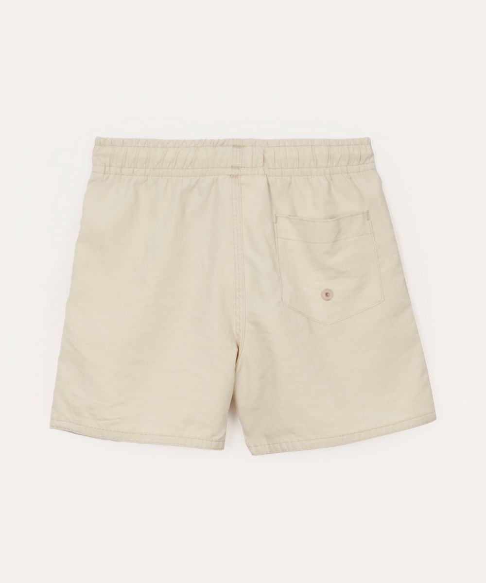 bermuda infantil boardshort bege