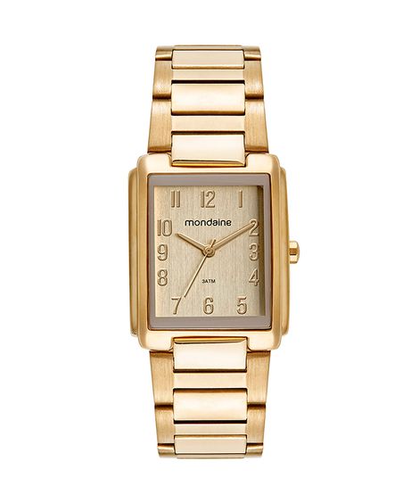 relógio mondaine 32520lpmvde1 analógico dourado