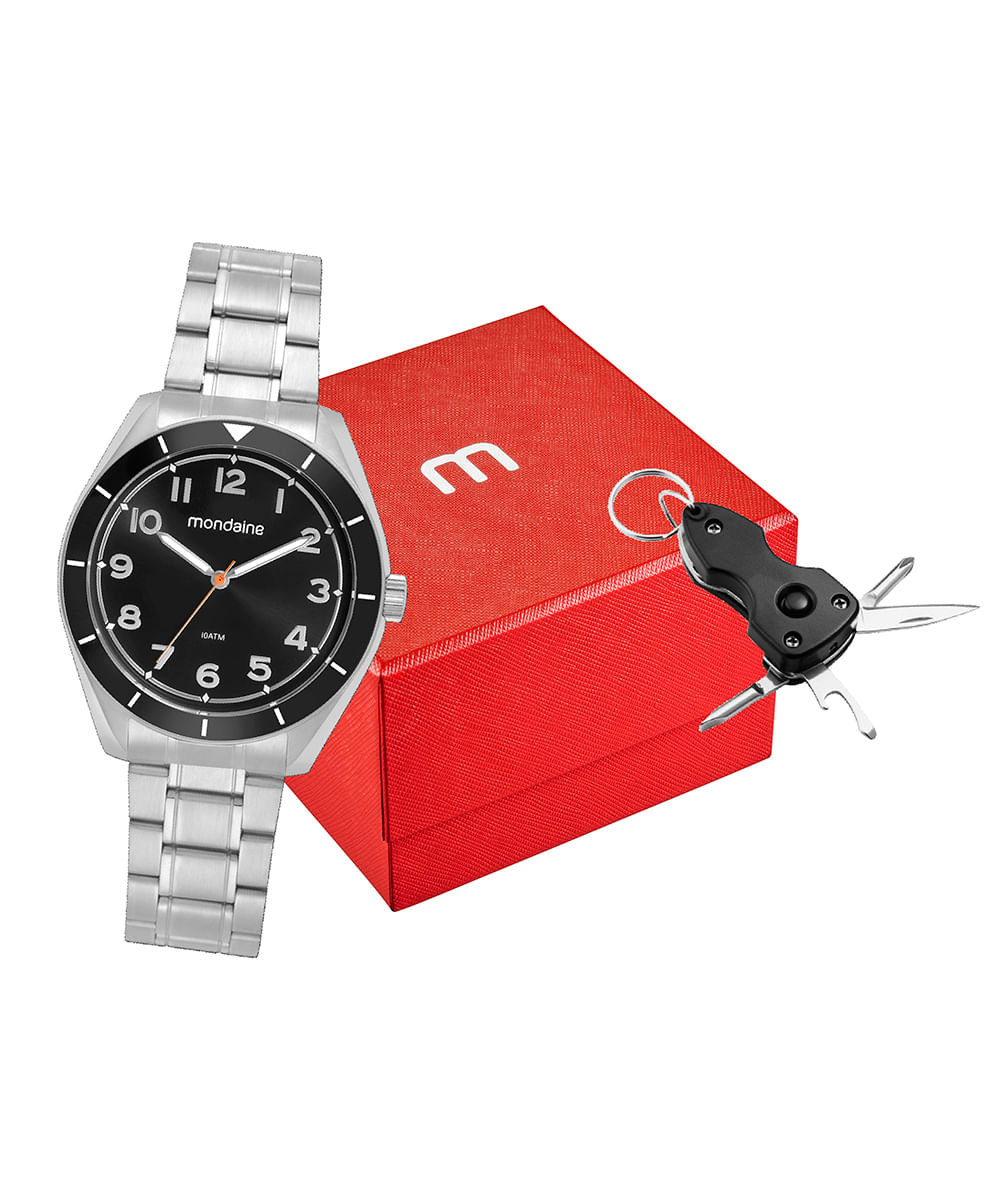 relógio mondaine 32736g0mvna1kf analógico prateado