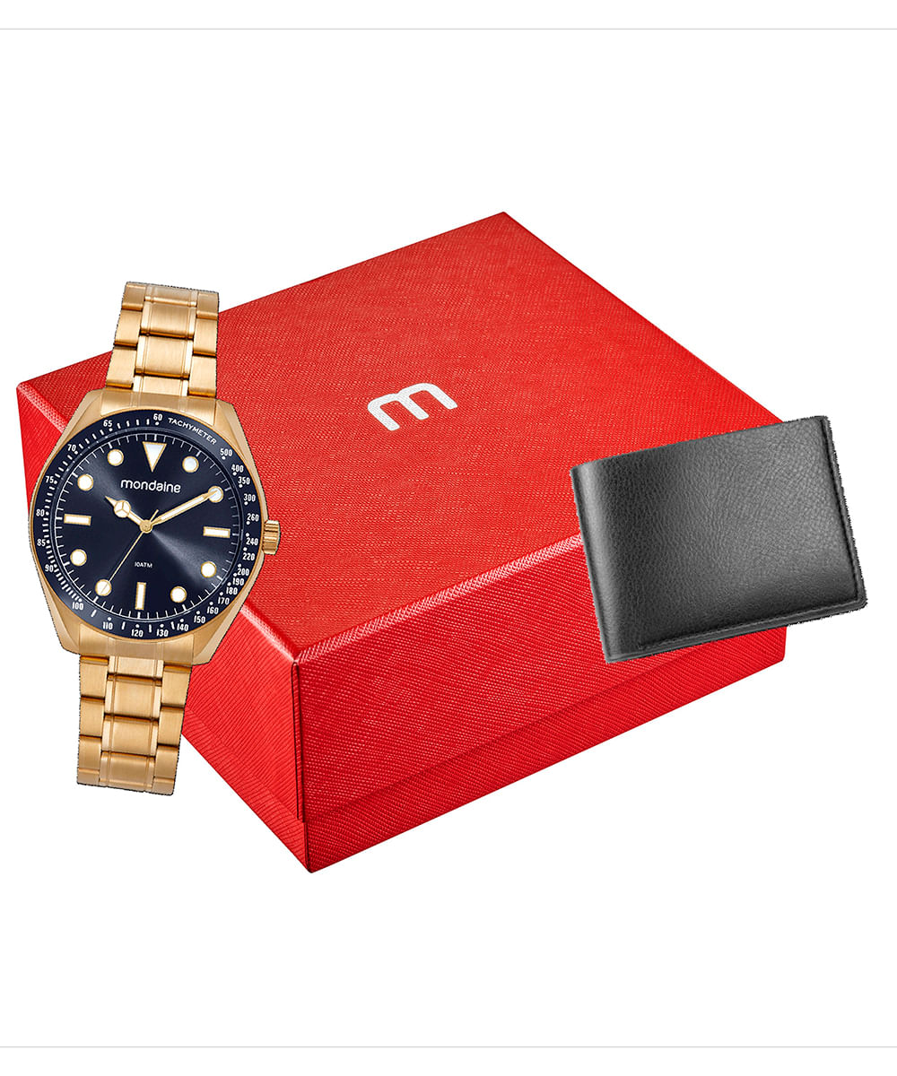 relógio mondaine 32735gpmvda4kc analógico dourado