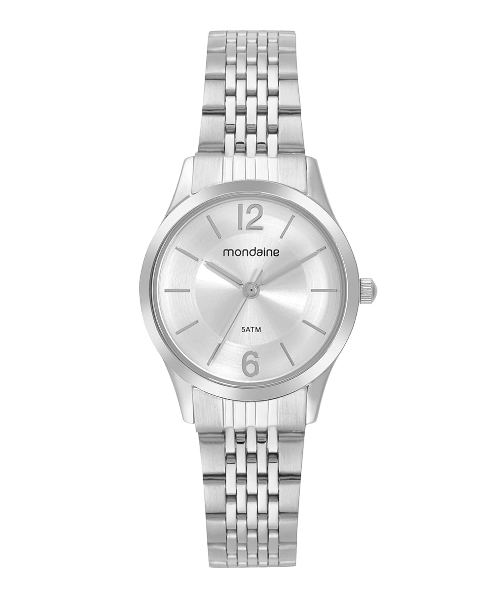 relógio mondaine 32698l0mvne3k1 analógico prateado