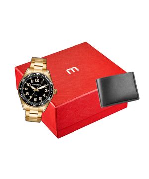 relógio mondaine 32548gpmvde2kt analógico dourado