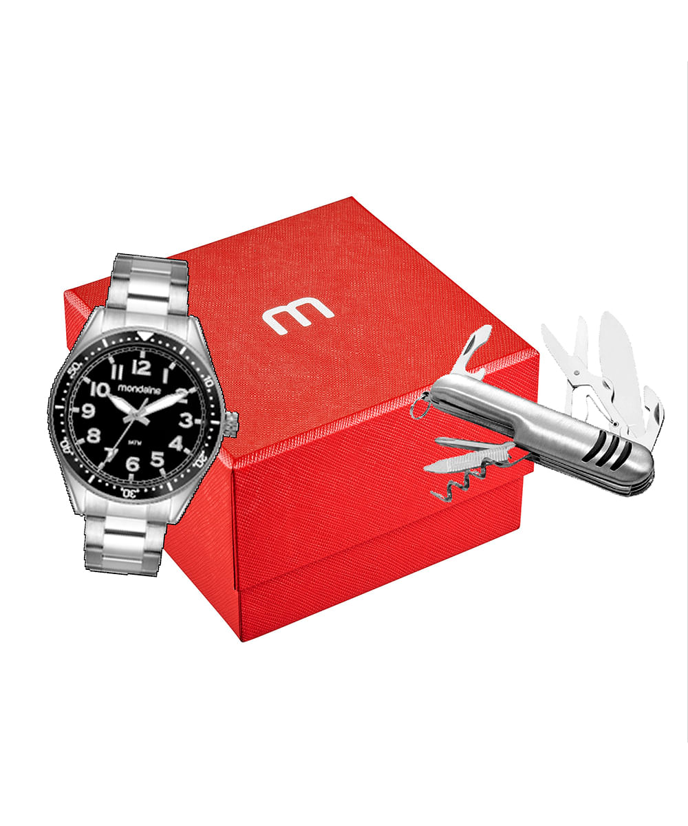 relógio mondaine 32548g0mvne1kb analógico prateado