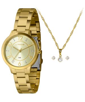 relógio lince lrg4738l38-ka1cc2kx analógico dourado