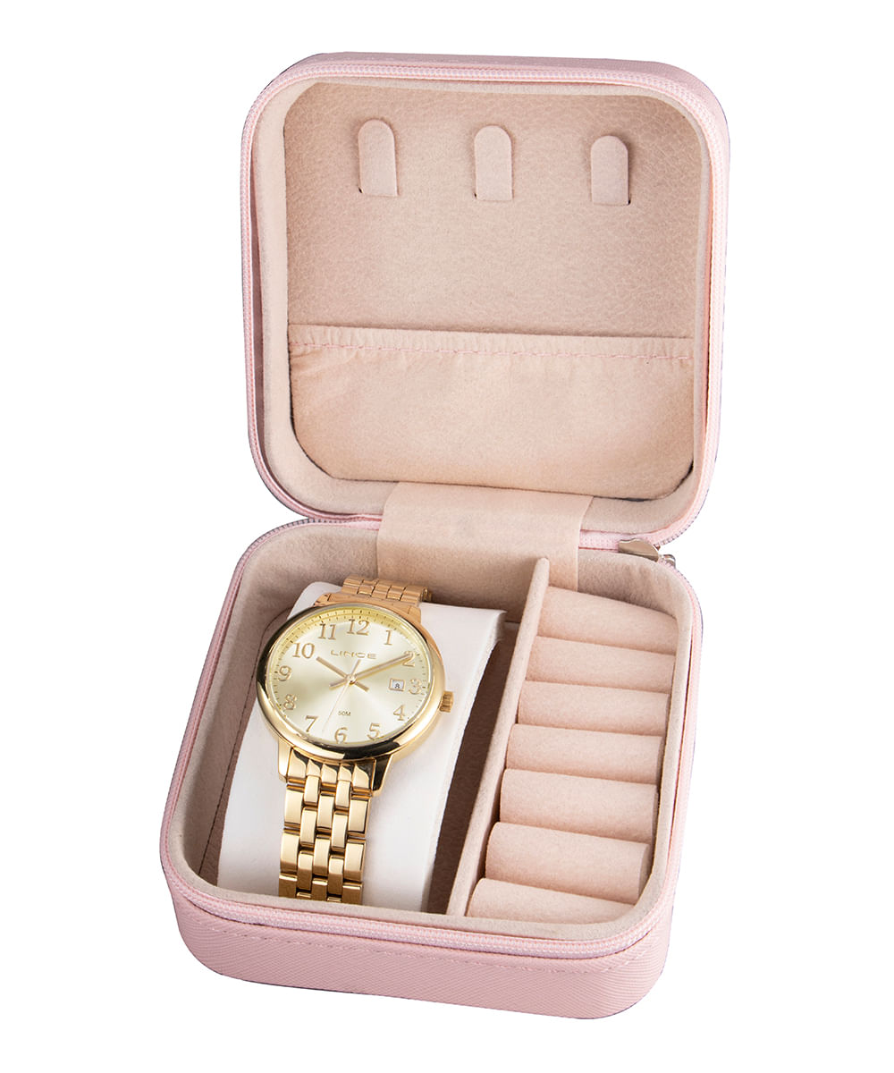 relógio lince lrgh194l36-c2kx-pj analógico dourado