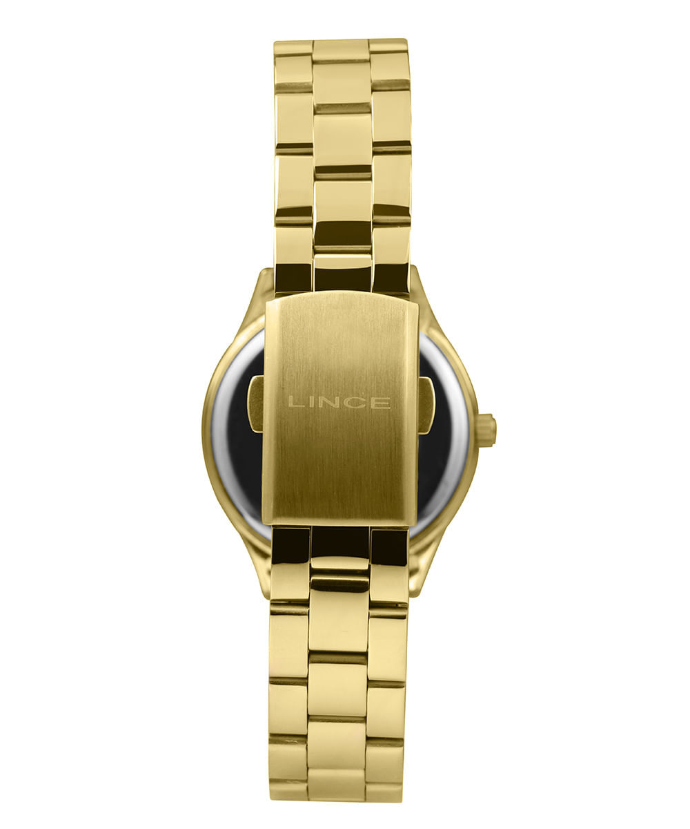 relógio lince lrgh169l30-ka1gc2kx analógico dourado
