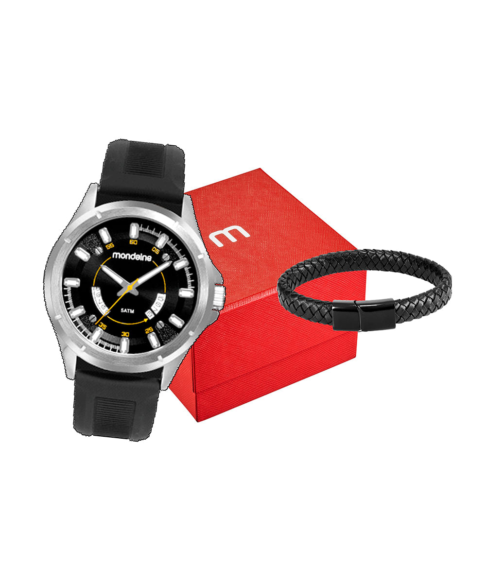relógio mondaine 83503g0mvni2ke analógico prateado