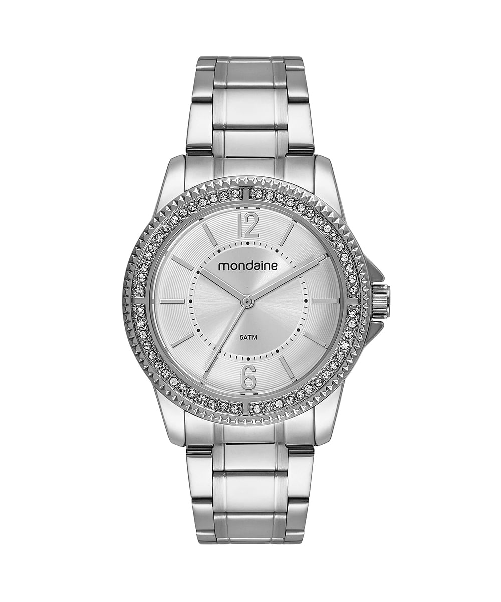 relógio mondaine 53601l0mvne5kb analógico prateado