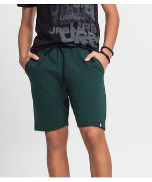 Bermuda Juvenil Masculina Em Moletom Minty Verde